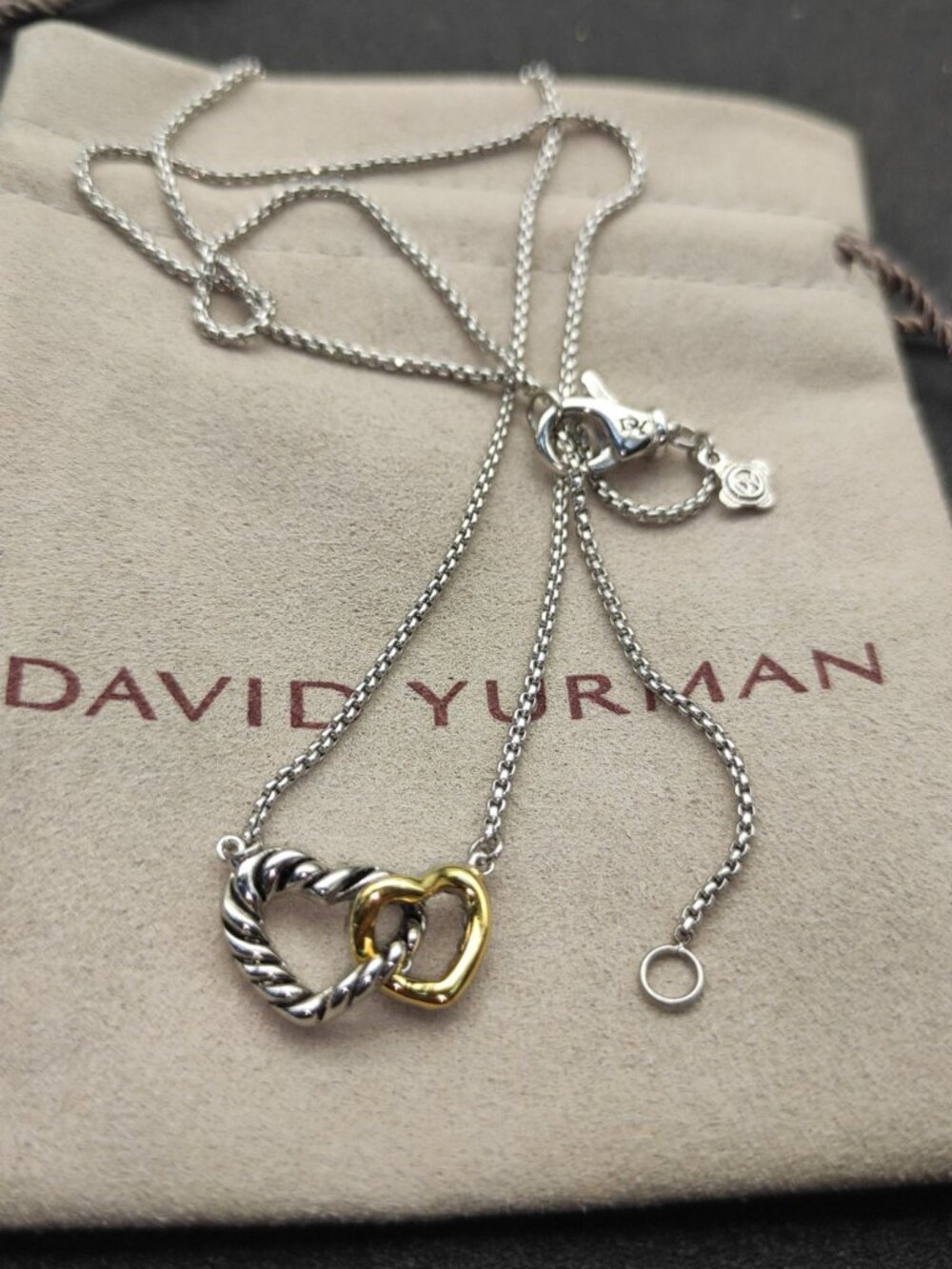 David Yurman 925 Silver Necklaces with Original Pouch